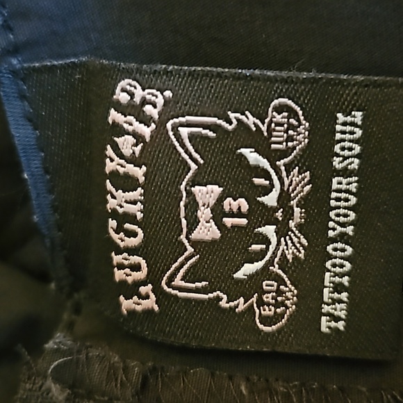 LUCKY 13 Retro Black Floral Lace Spaghetti Bow Strap Pin-up Rockabilly Dress - Picture 7 of 9